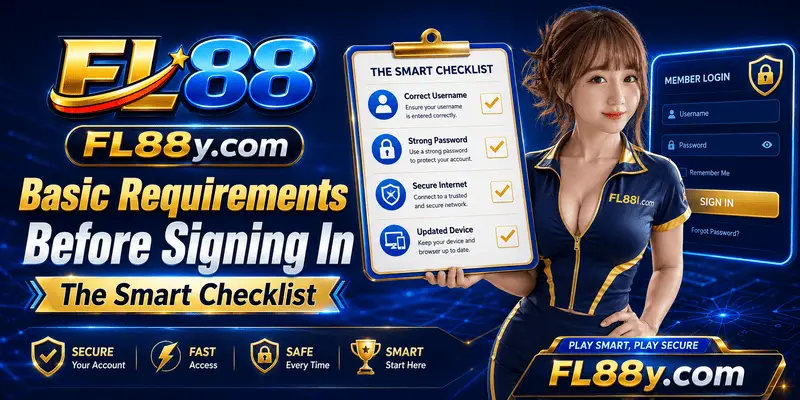 FL88 sign in requirements checklist for Malaysia with official link, password, device safety, and account readiness.