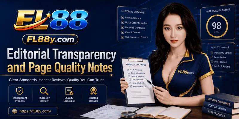 Editorial transparency page showing content review, fact checks, update process and responsible publishing standards.