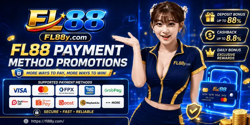 FL88 payment promotions showing deposit offers, payment rewards, transaction rules and bonus conditions for users.