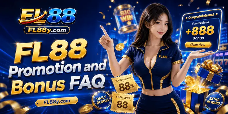 FL88 Promotion and Bonus FAQ showing welcome rewards, cashback, wagering terms, eligibility and claim guidance.